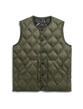 Taion Military Crew Neck Down Vest Soft Shell Dark Olive