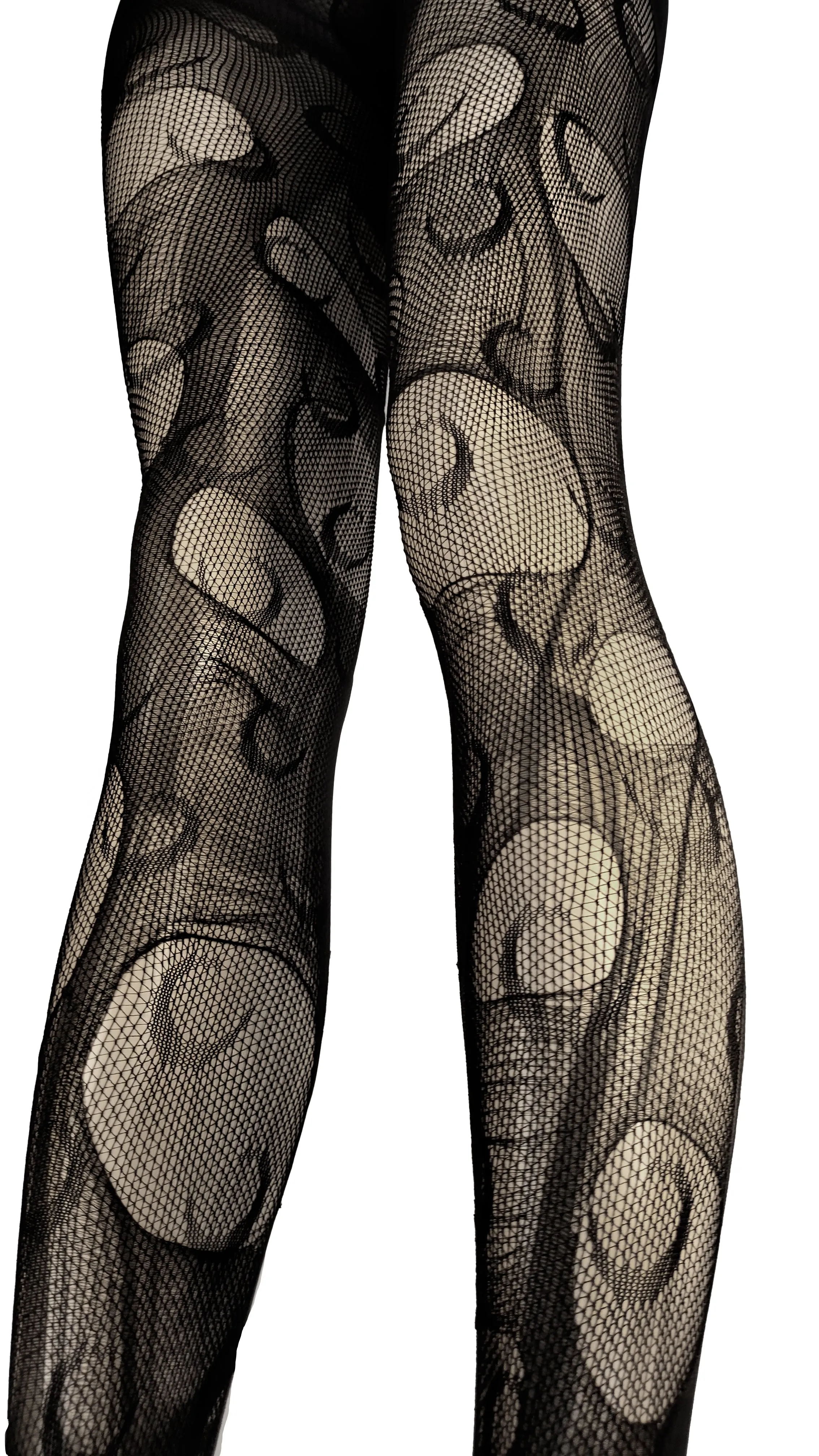 Tattered & torn fishnet tights | Moon beam