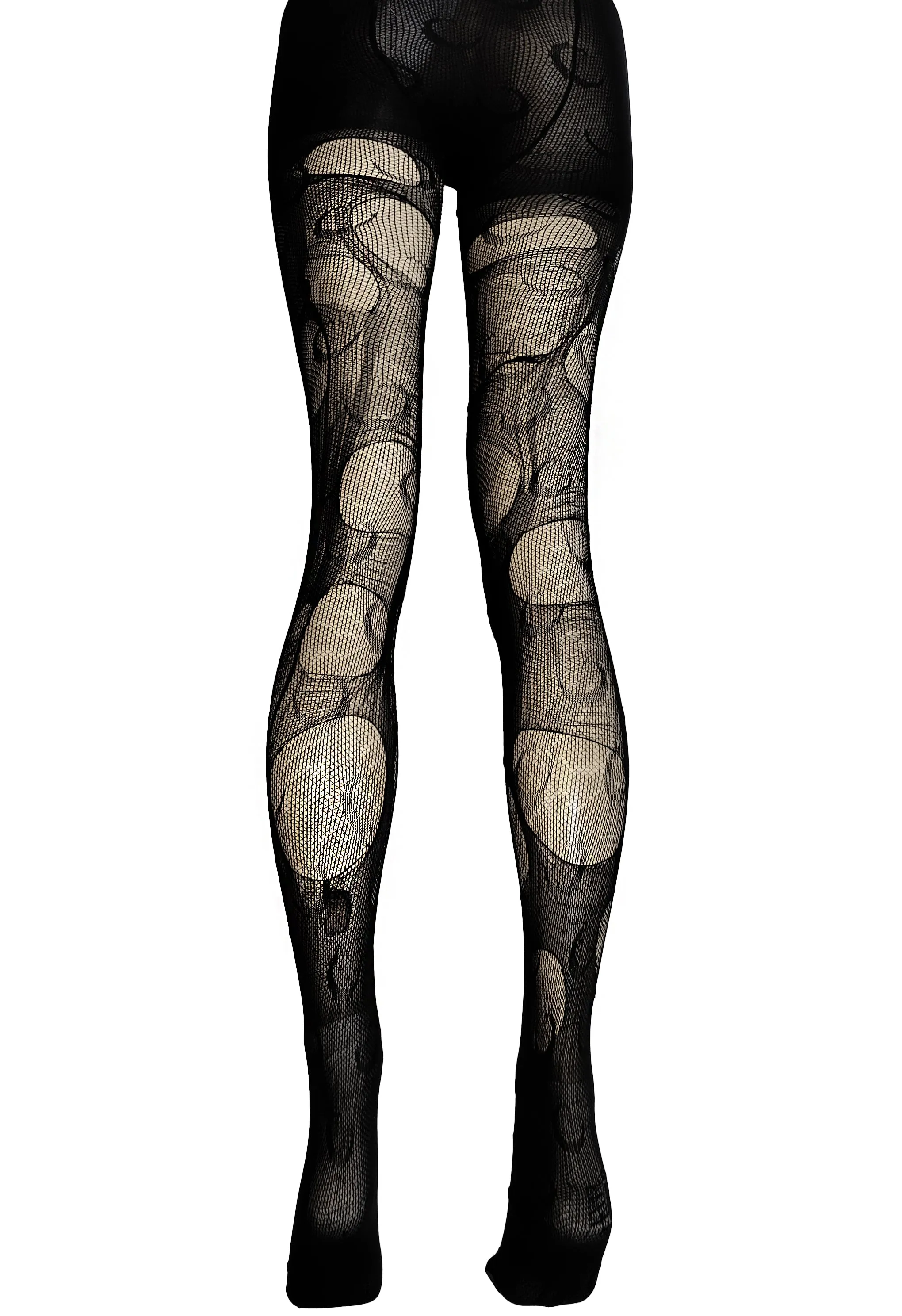 Tattered & torn fishnet tights | Moon beam