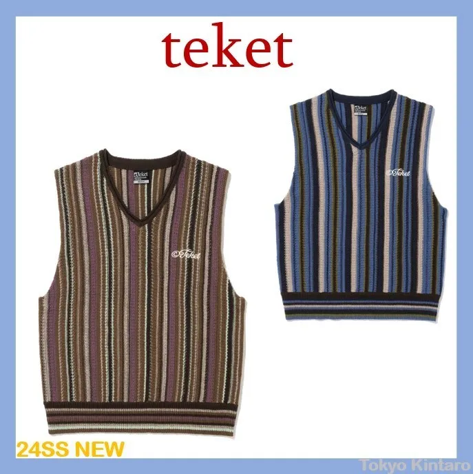 teket  |Unisex Wool Street Style Logo Vests & Gillets