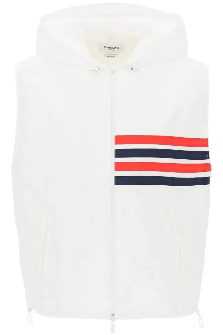 THOM BROWNE  |Nylon Plain Logo Designers Vests & Gillets