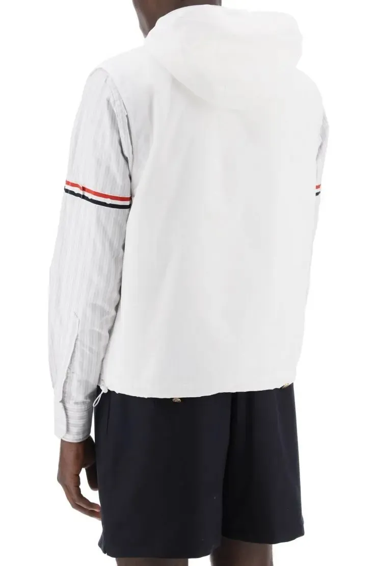 THOM BROWNE  |Nylon Plain Logo Designers Vests & Gillets