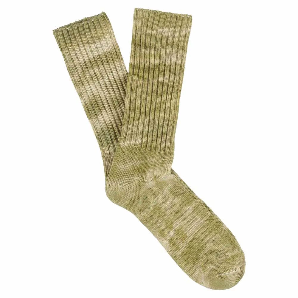 Tie Dye Socks - Ecru / Gold