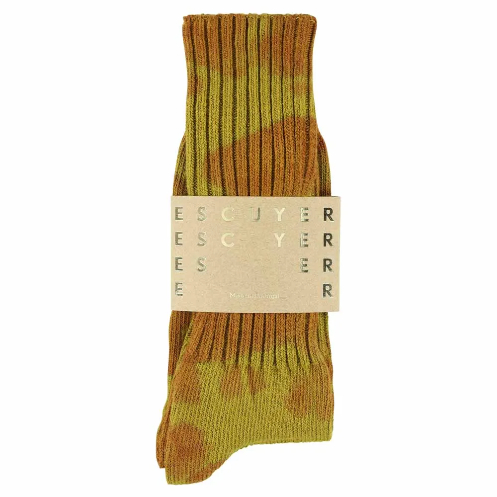 Tie Dye Socks - Rust / Mustard