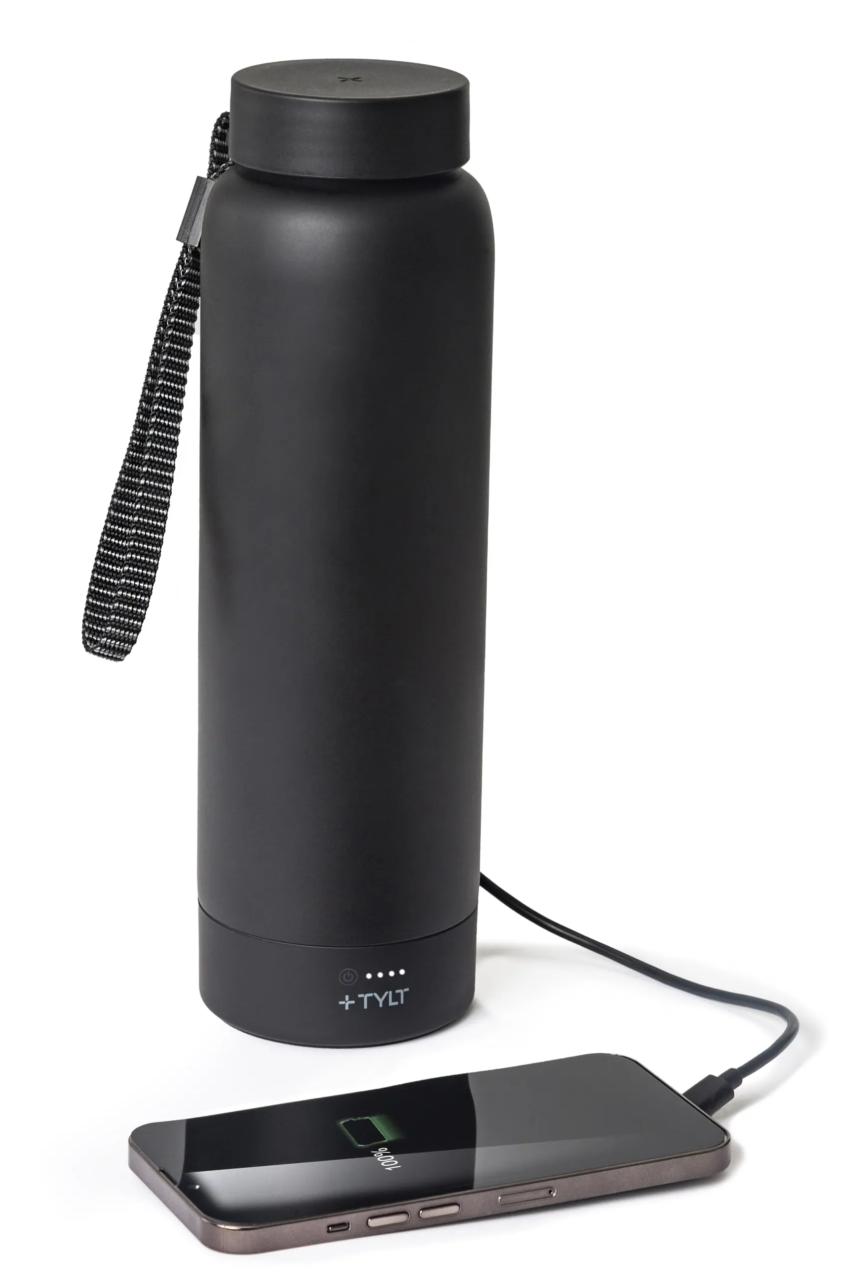 TYLT TYLT Speaker Bottle | Rechargeable Portable Wireless Outdoor Bluetooth Speaker, Double Layered Vacuum Insulated Stainless S