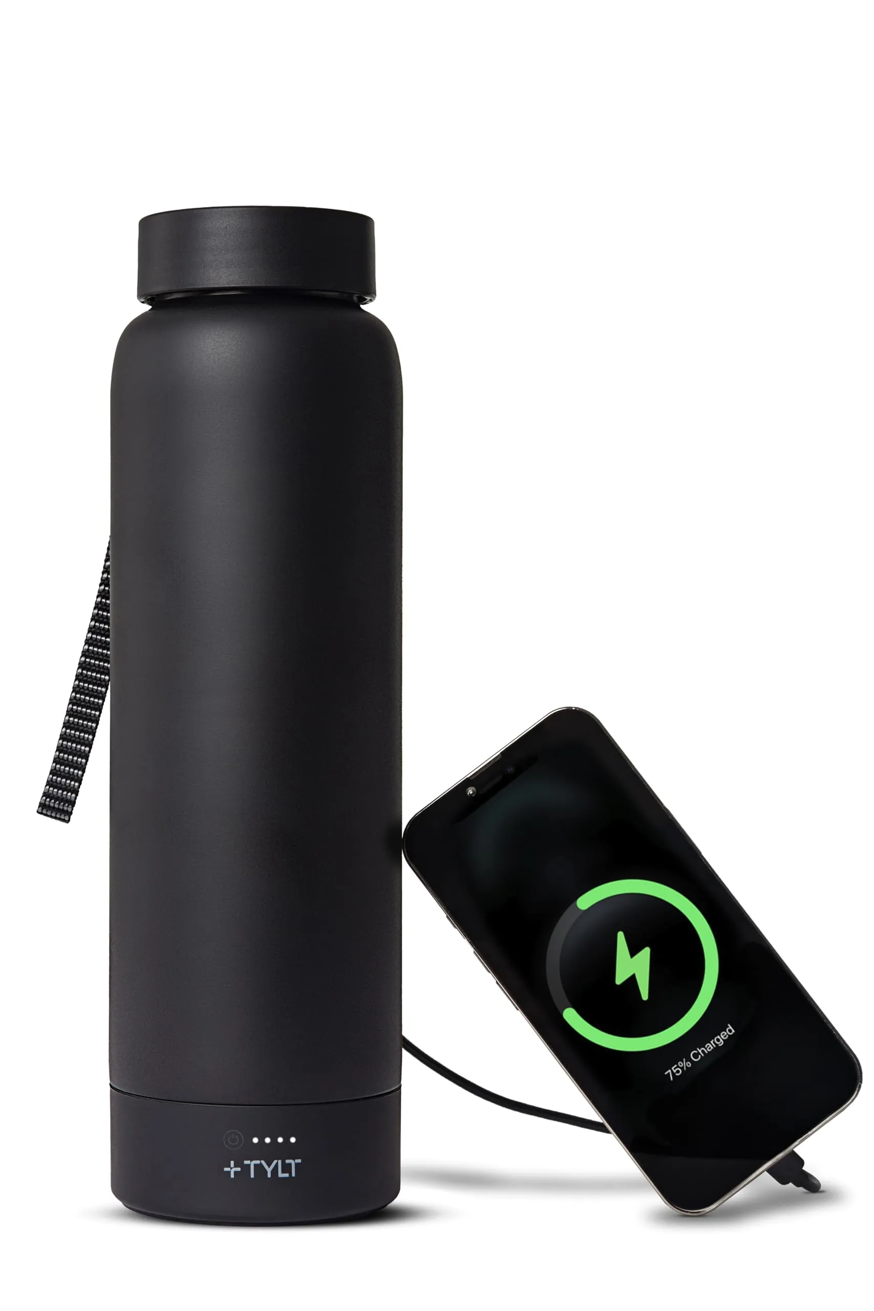 TYLT TYLT Speaker Bottle | Rechargeable Portable Wireless Outdoor Bluetooth Speaker, Double Layered Vacuum Insulated Stainless S