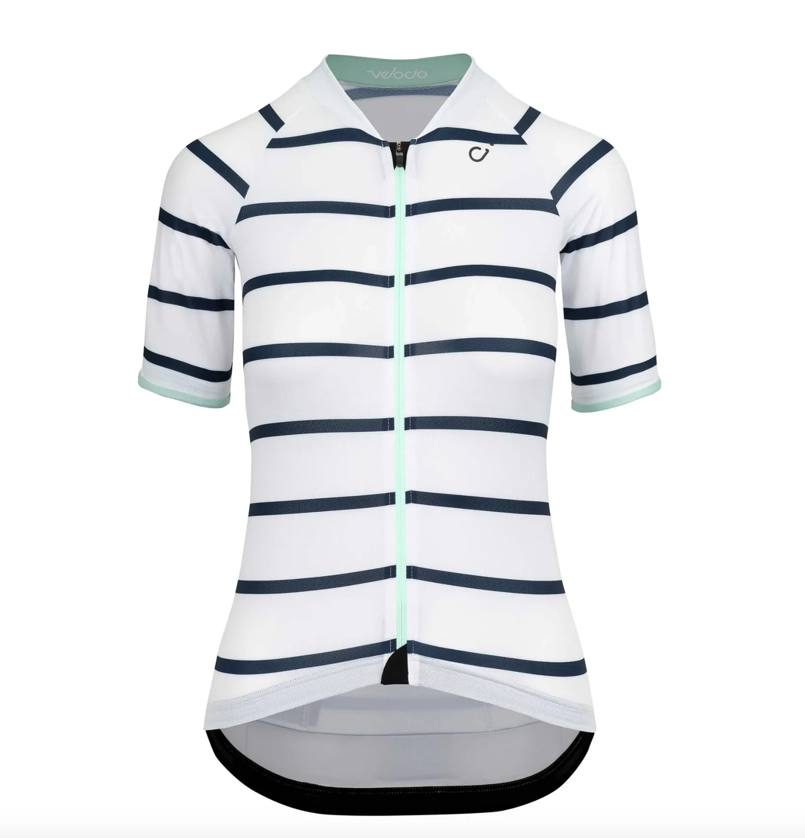 VELOCIO WOMENS BRETON JERSEY WHITE NAVY