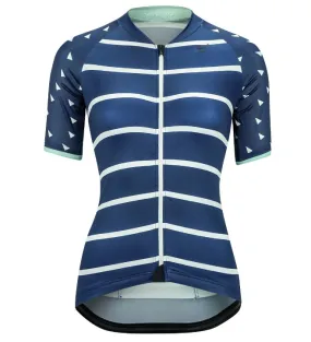 VELOCIO WOMENS JERSEY BRETON JERSEY NAVY WHITE