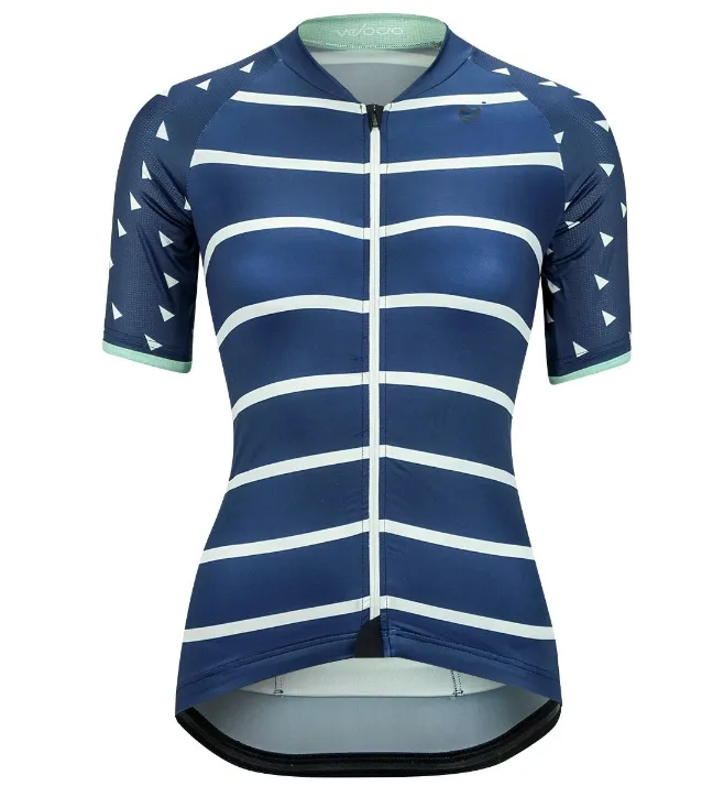 VELOCIO WOMENS JERSEY BRETON JERSEY NAVY WHITE