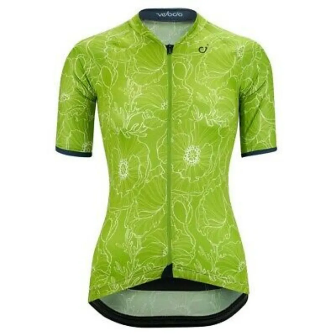 VELOCIO WOMENS JERSEY ES FLORAL GREEN