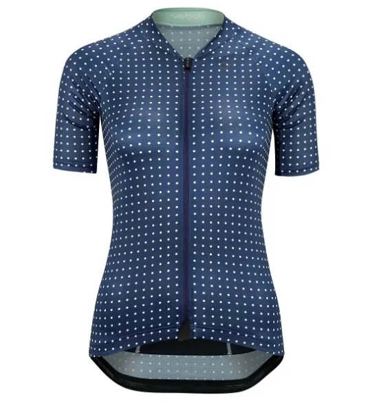 VELOCIO WOMENS JERSEY ULTRALIGHT GRID DOT NAVY