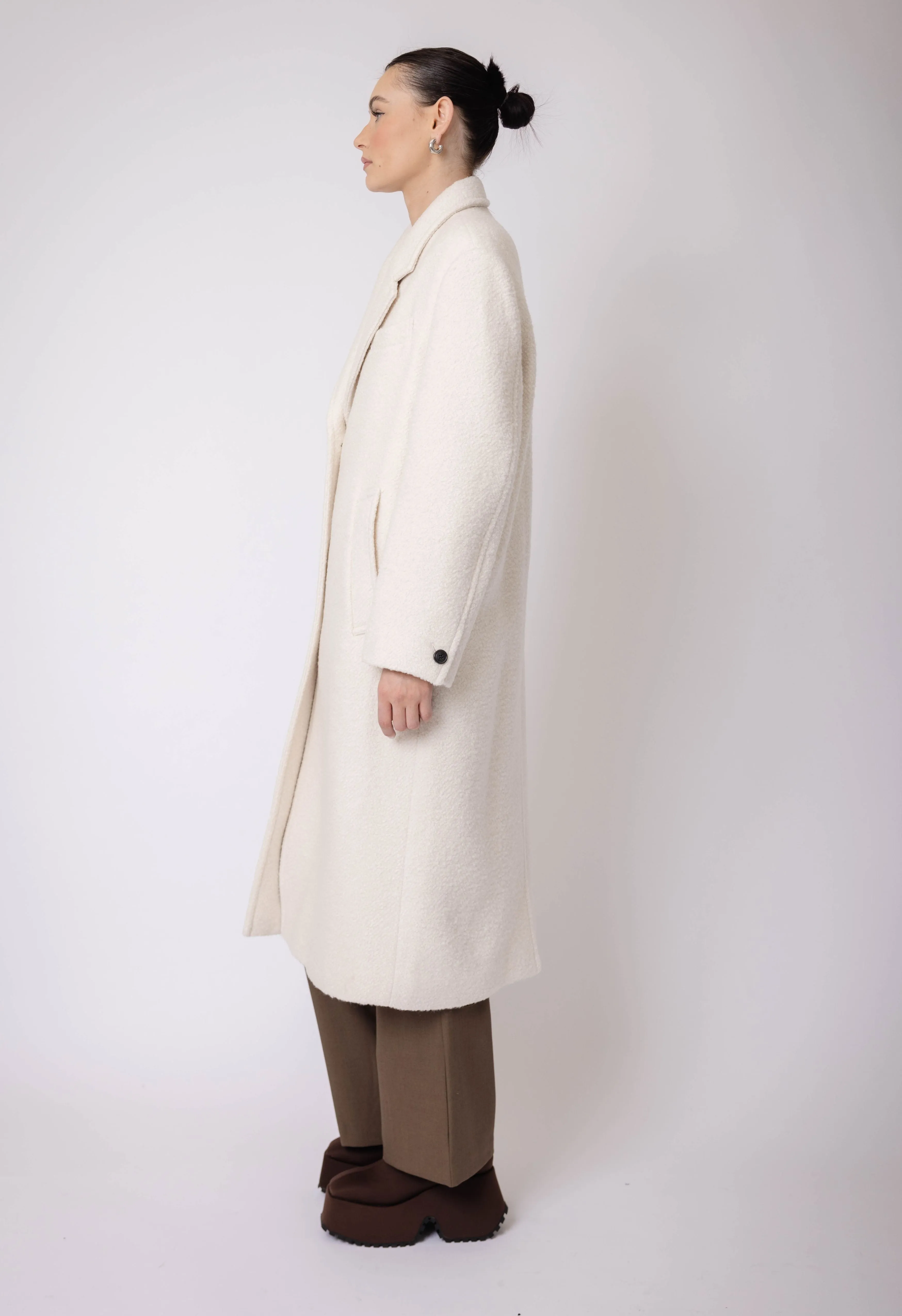 Victoria Teddy Trench In Alabaster