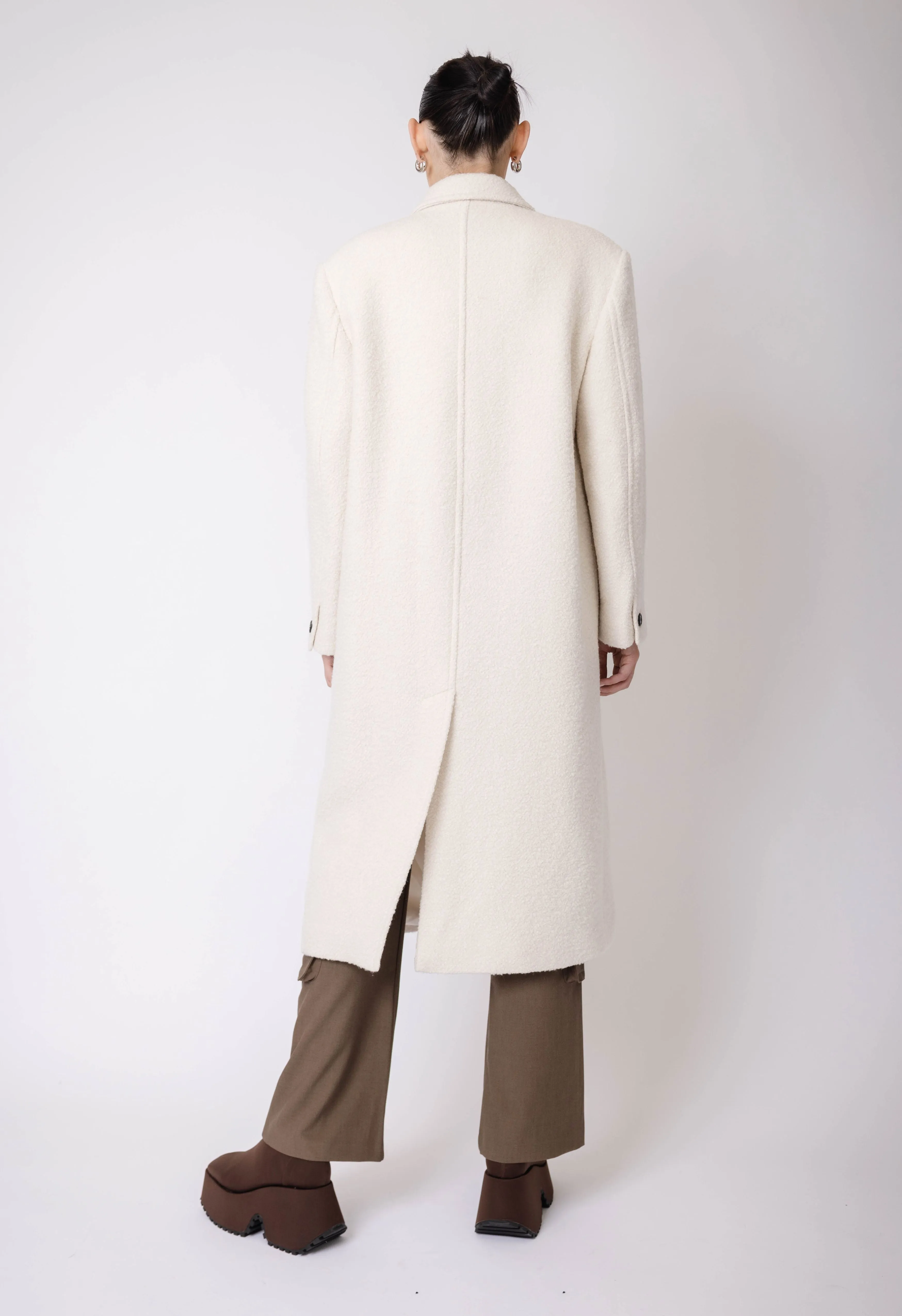 Victoria Teddy Trench In Alabaster