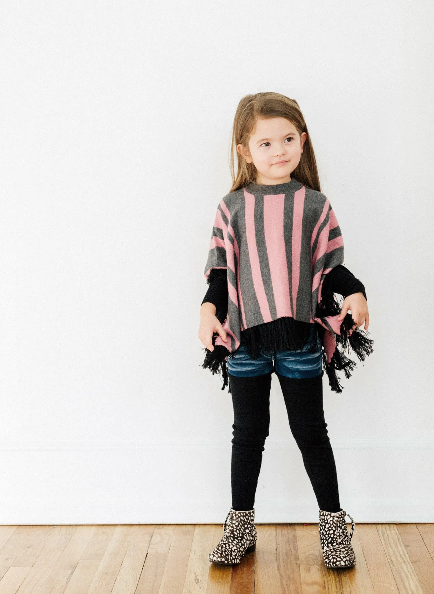 Vierra Rose Helka Stripe Poncho