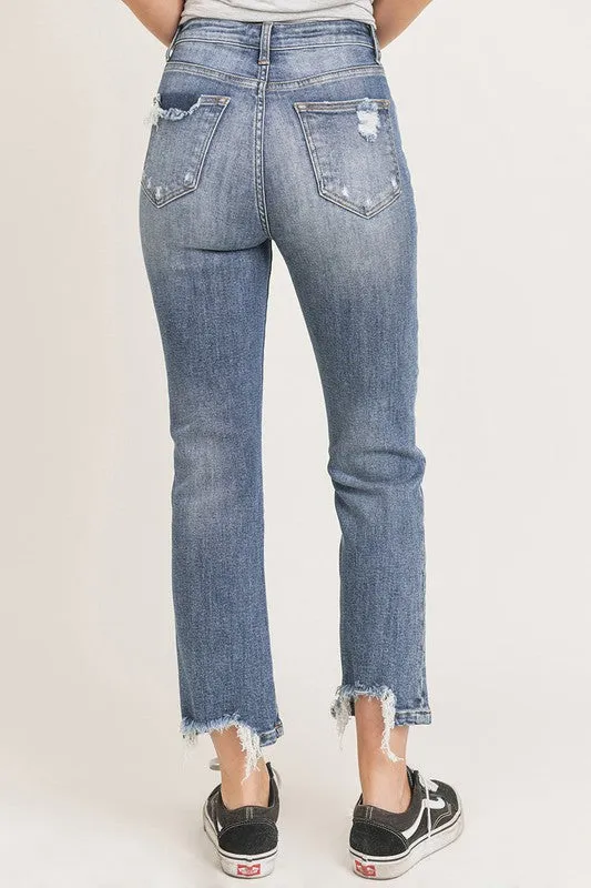 Vintage Washed Straight Jeans