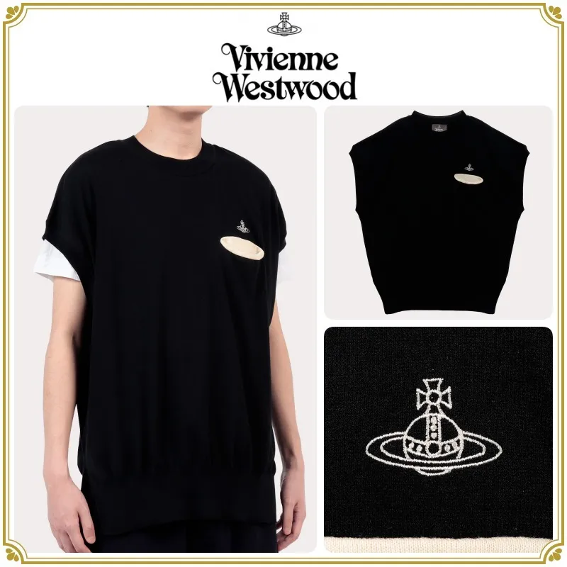 Vivienne Westwood  |Plain Cotton Logo Vests & Gillets