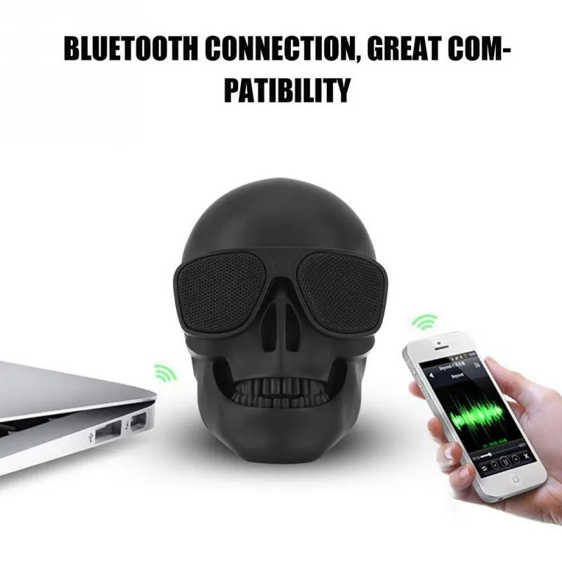 Wireless Bluetooth Skull Speaker - Portable Mini Stereo Speaker