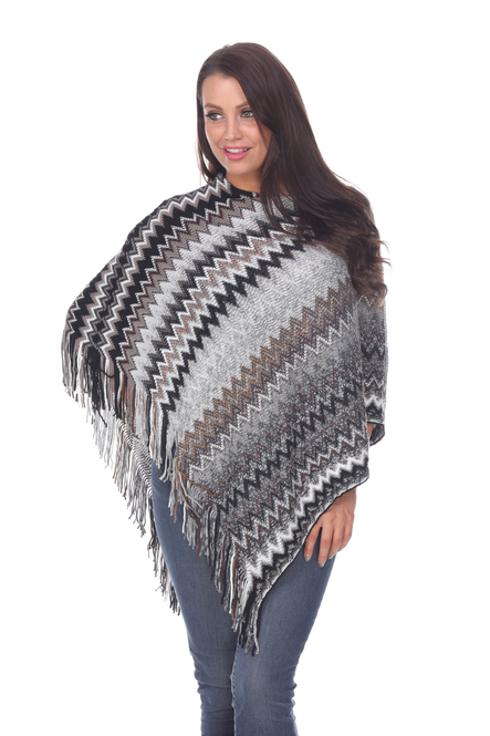 Women's Fringe Knit Poncho