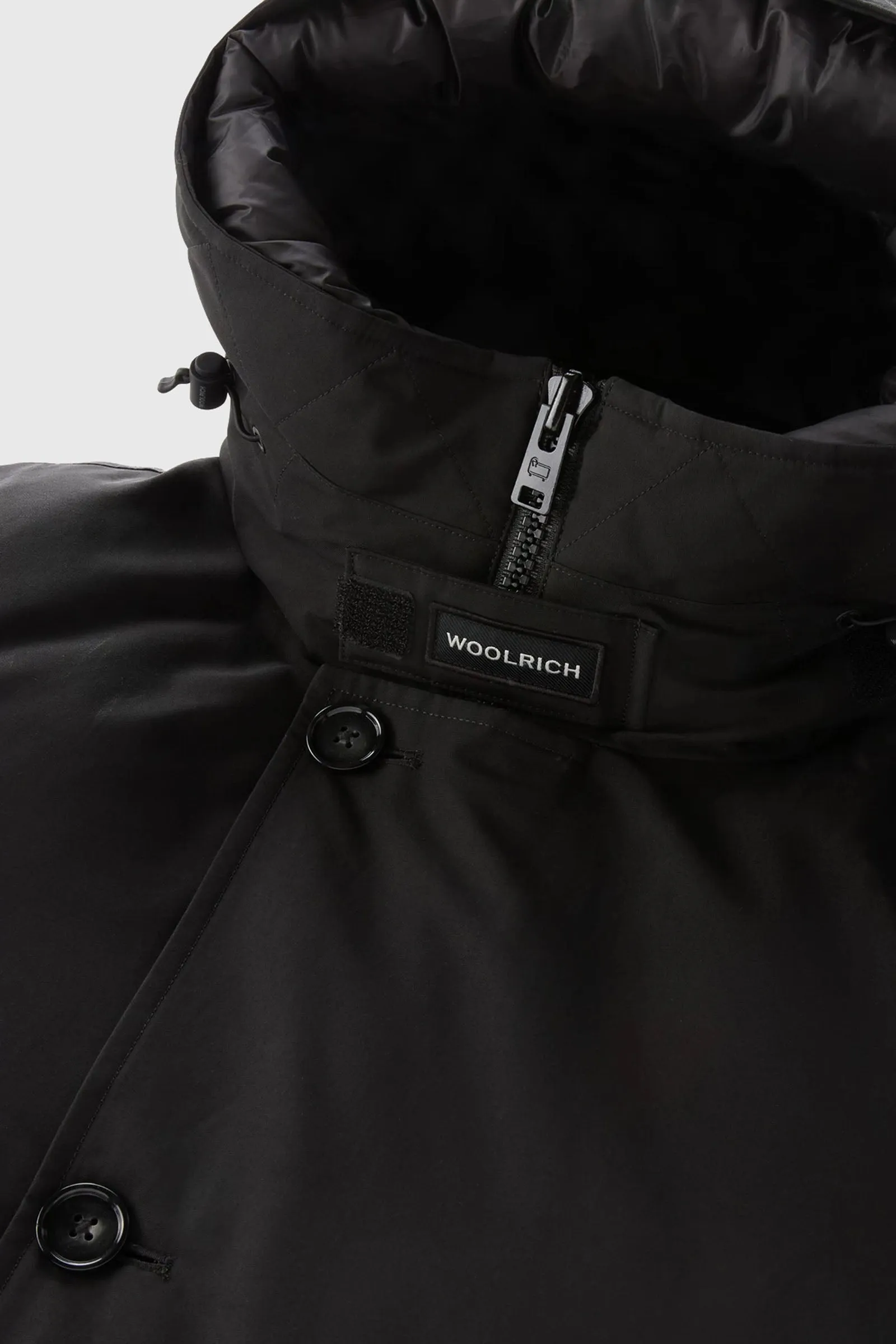 Woolrich Arctic Anorak in Ramar Cloth Nero Piumino