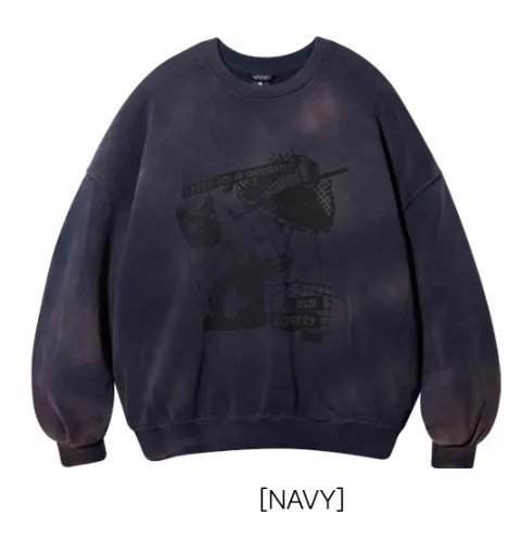 WV PROJECT  |[WV PROJECT]★RUN PICTURE DYEING SWEATSHIRT