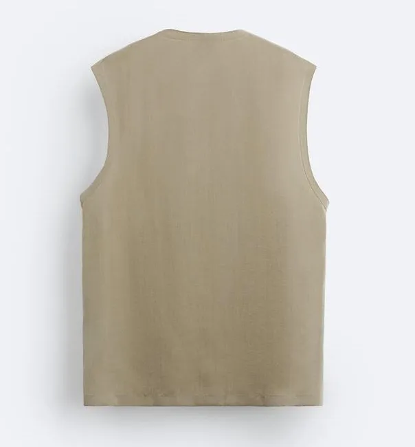 ZARA  |Sleeveless Plain Vests & Gillets