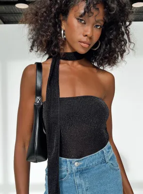 Zilber Scarf Tube Top Black