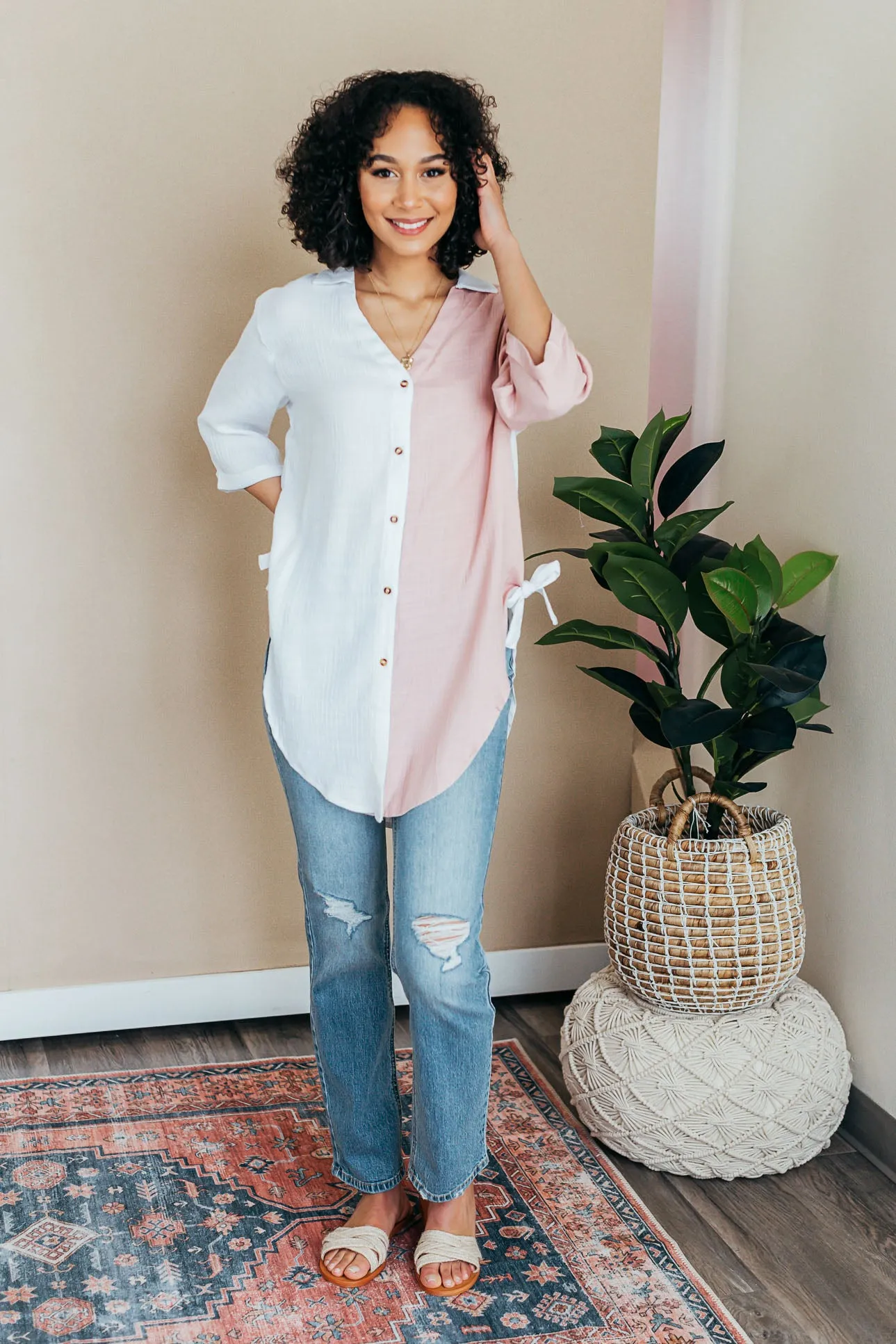 Zoey Button Down Top